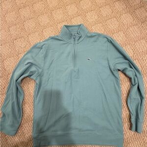 Vineyard Vines Men's Aqua Zip-Up Sweater